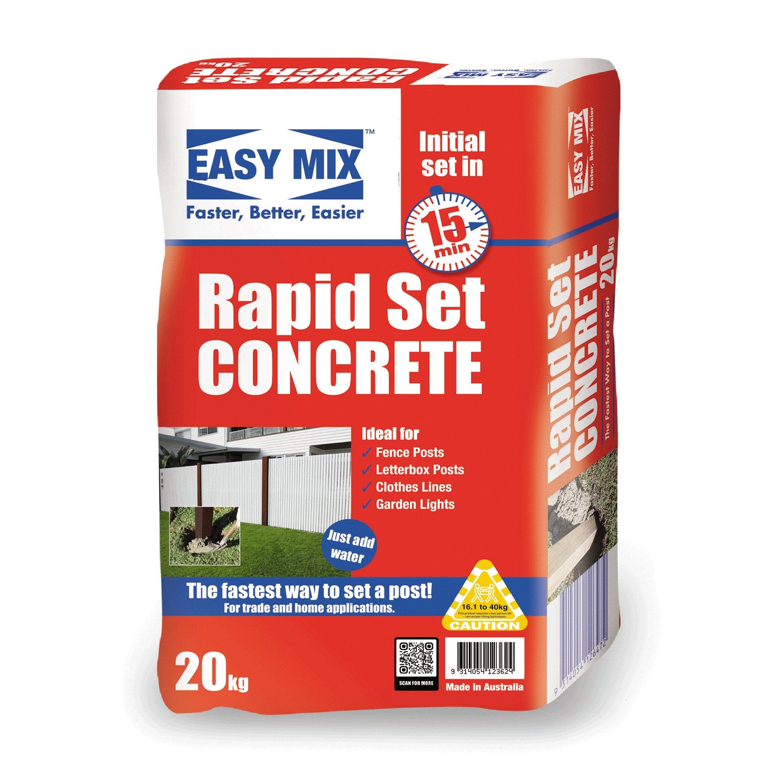 Easy Mix Rapid Set 20 MPA Concrete - 20kg Bag - Surplus Traders Australia Buy Easy Mix Rapid Set 20 MPA Concrete - 20kg Bag for only A$8.10 at Surplus Traders Australia!